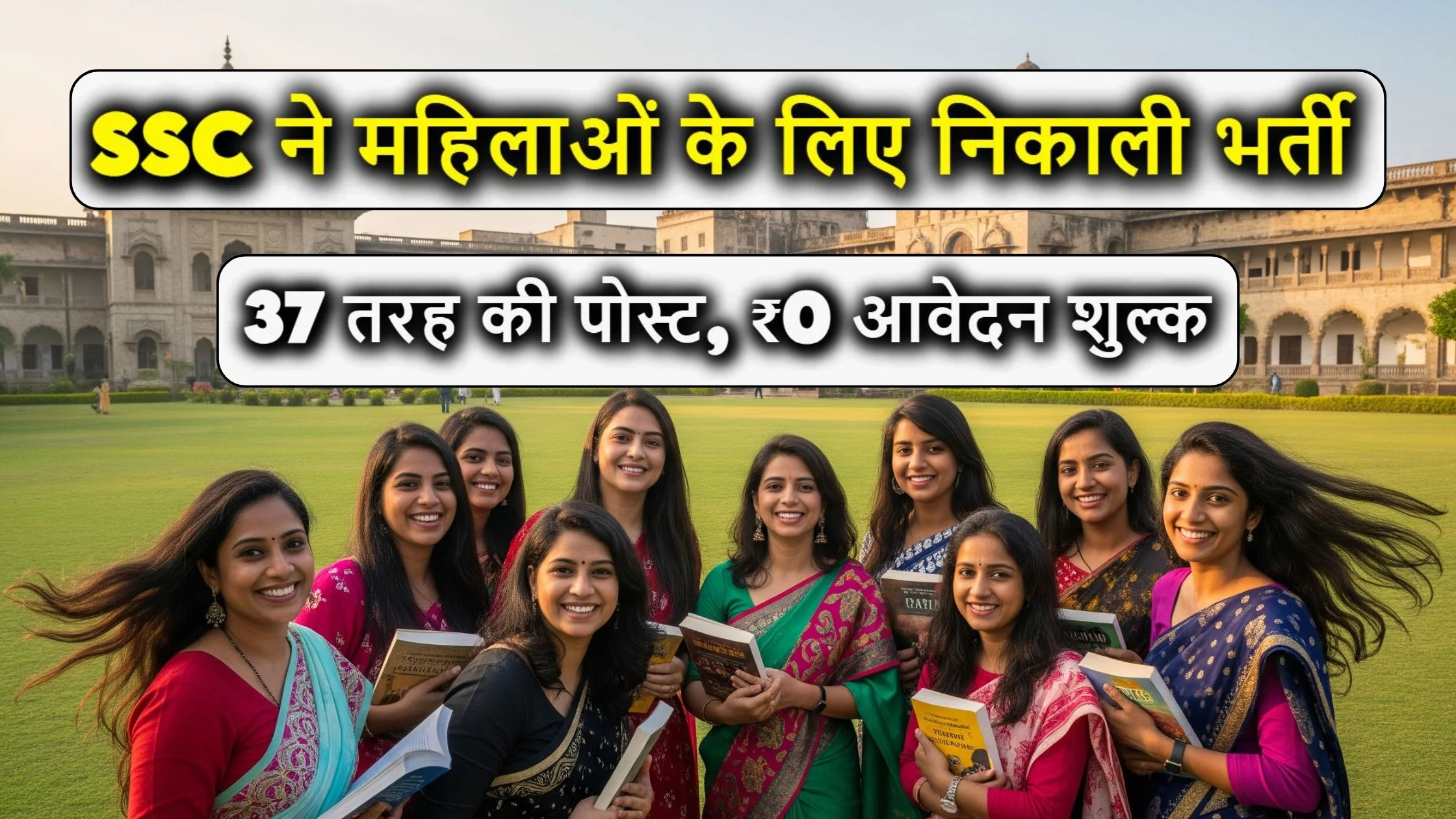 SSC ने महिलाओं के लिए निकाली भर्ती, 37 तरह की पोस्ट, ₹0 आवेदन शुल्क, 18 से 32 साल की महिलाएं करें तुरंत आवेदन!